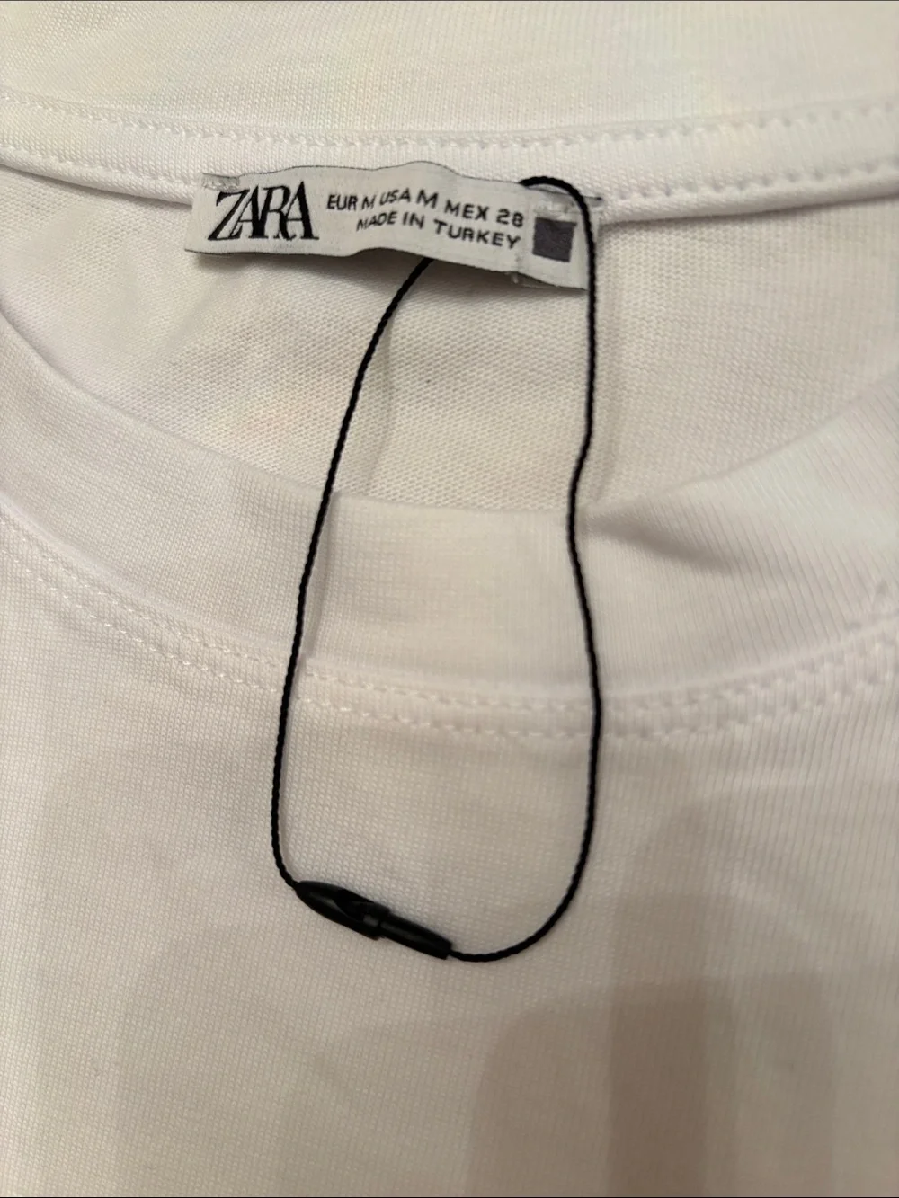 Zara graphic logo Sophia cotton white crew neck t-shirt sz.M - Picture 9 of 12